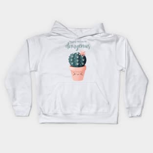 Hugging me can be Dangerous Cactus Kids Hoodie